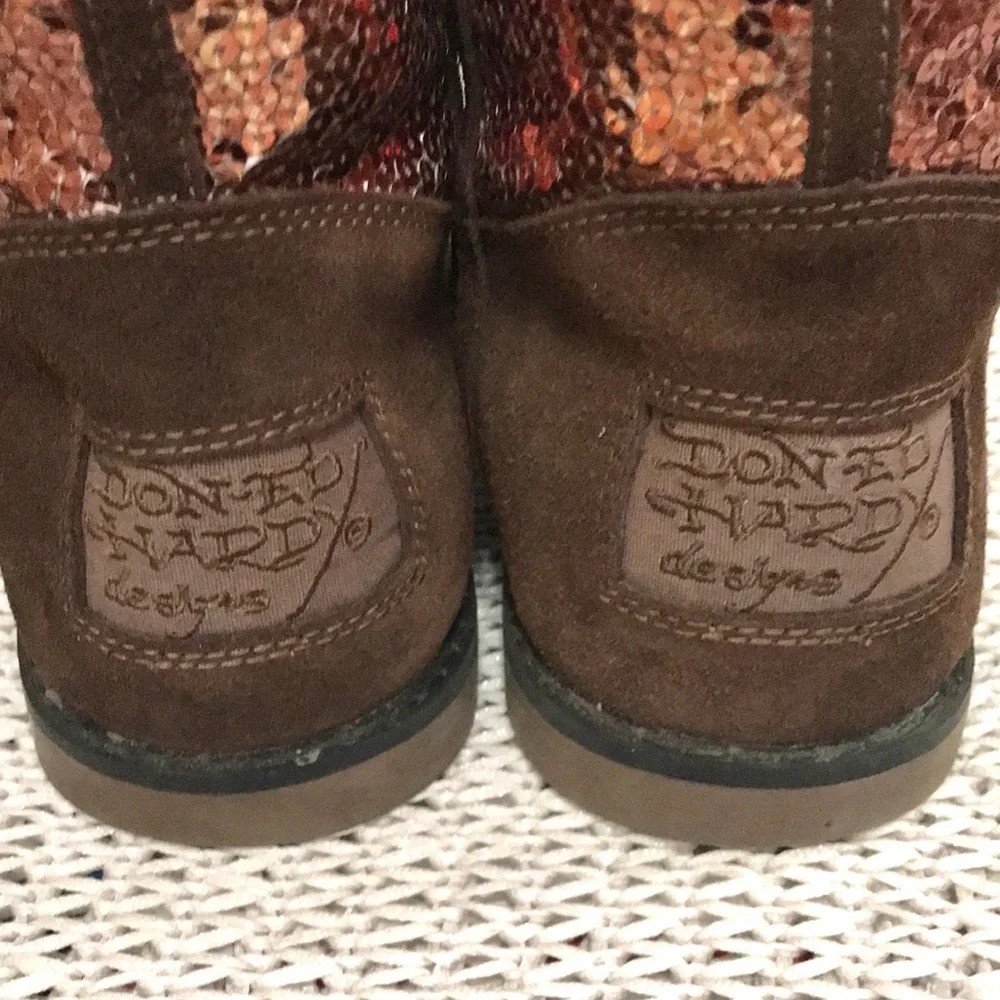 Ed Hardy Sequined Boots Y2K